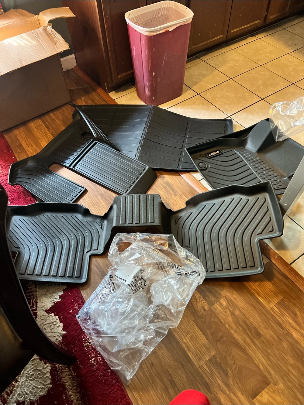 All-Weather Black Car Floor Mats Set